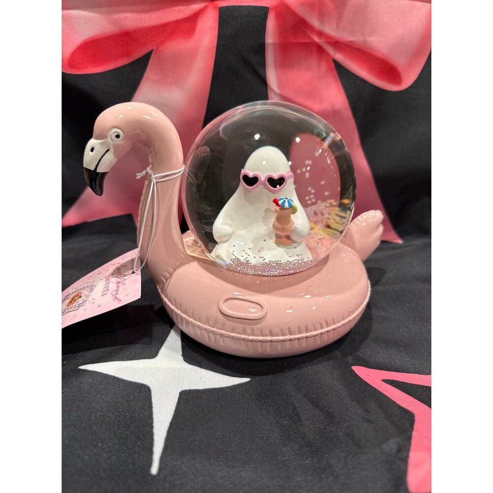 Pink Flamingo Snow Globe Pet Decor - Cute Pool Float Design